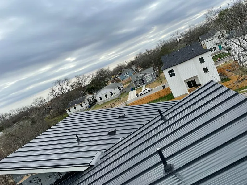 Standing seam metal roof panels with vents for Skylight Repair in Albany